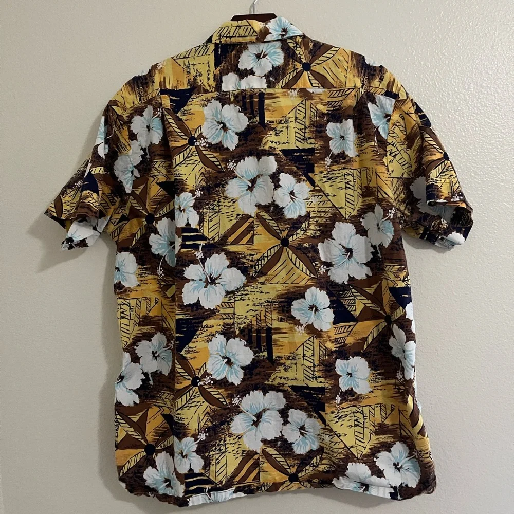 True VTG 50s Duke‎ Of Hollywood Hawaiian Shirt Loop Collar